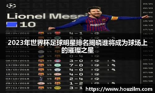 2023年世界杯足球明星排名揭晓谁将成为球场上的璀璨之星